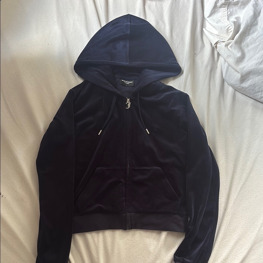Juicy Couture Navy Velour Hoodie